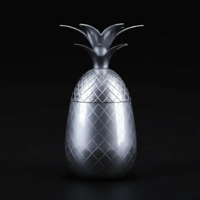 Tasse à Moscow Mules Ananas Argent 900 ml - Silver Moscow Mule Cup Pine Apple – Image 2