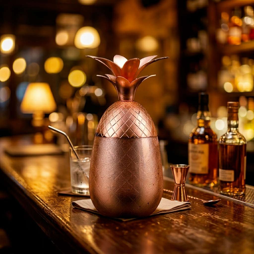Tasse à Moscow Mules Ananas Cuivre 550 ml - Moscow Mule Cup Pine Apple – Image 2