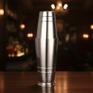 Boston Shaker double lines Silver argent acier2