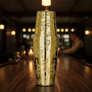 Boston shaker Bartender Style Golden Ferns 3