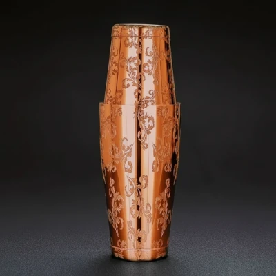 Boston shaker Bartender style Light copper Ferns1