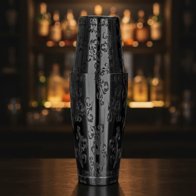 Boston Shaker Bartender Style Black Ferns 3
